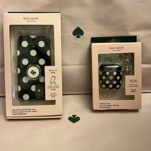 New Kate Spade Ring Dot Dot Dot Printed iPhone 12 mini case w/ AirPods Case